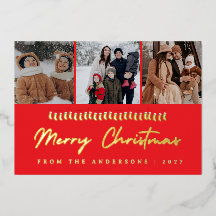Moderne multi-fotocollage Prettig kerstfeest