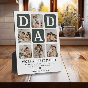 Moderne multi-fotorooster Cadeau voor lieve papa Fotoplaat