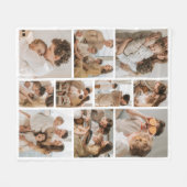 Moderne Multi Photo Collage familie Fleece Deken (Voorkant (Horizontaal))