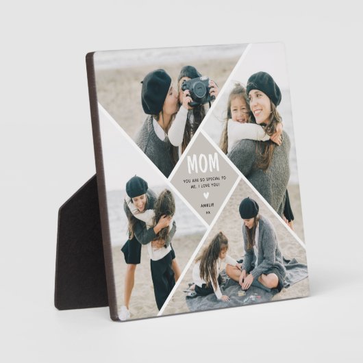 Moderne Multi-Photo Collage MOM-cadeau Fotoplaat (Voorkant)