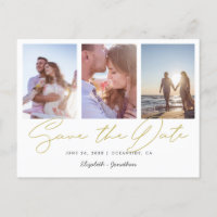 Moderne Multi Photo Collage Wedding Save the Date