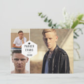 Moderne Multi Photo Grad Faire-part Open House (Debout devant)