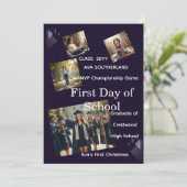 Moderne Multi Photo Graduation Invitation Classe20 (Debout devant)