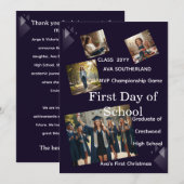 Moderne Multi Photo Graduation Invitation Classe20 (Devant / Derrière)