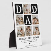 Moderne Multi Photo Grid Cute DAD Gift Fotoplaat (Zijkant)