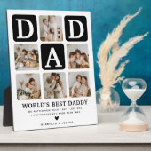 Moderne Multi Photo Grid Cute DAD Gift Fotoplaat (Zijkant)