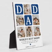 Moderne Multi Photo Grid Cute DAD Gift Fotoplaat (Zijkant)