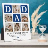 Moderne Multi Photo Grid Cute DAD Gift Fotoplaat (Zijkant)