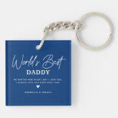 Moderne Multi Photo Grid Cute DAD Gift Sleutelhanger (Achterkant)