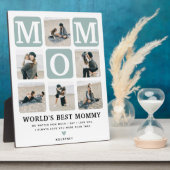 Moderne Multi Photo Grid Cute MOM Gift Fotoplaat (Zijkant)