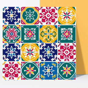 Moderne Multicolor Patroon Mexicaanse Papel Picado Tegeltje
