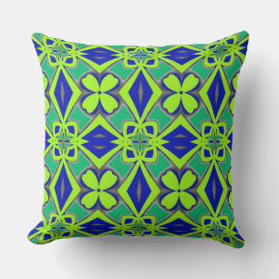 Moderne multicolor stofpatroonontwerp kussen