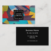 Moderne Multicolor Waterverven ventileren Abstract Visitekaartje (Voorkant / Achterkant)