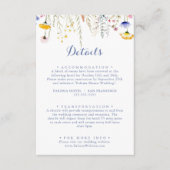 Moderne Multicolor Wildflower Wedding Details Informatiekaartje (Voorkant)