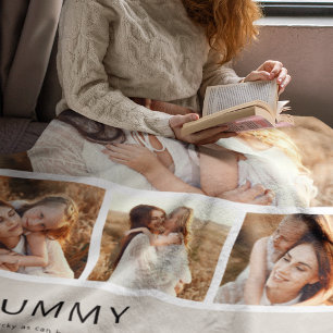 Moderne Mumie Foto Strip Collage Fleece Deken