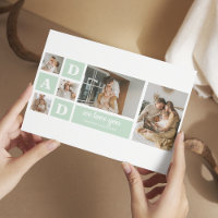 Moderne Munt Collage Foto Vader Beste Cadeau