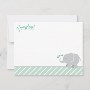 Moderne Muntgrijze Olifant Baby Shower Notitiekaartje