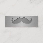 Moderne Mustache Metallic print Mini Visitekaartje (Achterkant)