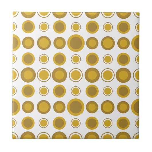 Moderne Mustard Gold Geometric Pattern uit het mid Tegeltje (Voorkant)