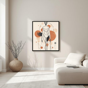 Moderne Muze – Abstracte Vrouwelijke Geometrie X Poster