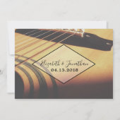 Moderne Muziek Gitaar Rustieke Hand Geletterde Huw Kaart (Achterkant)