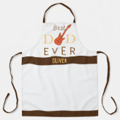 Moderne muziek in script Beste vader op vaderdag Schort (Voorkant)