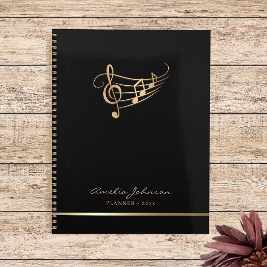 Moderne Muzieknoten Goud Elegant Planner