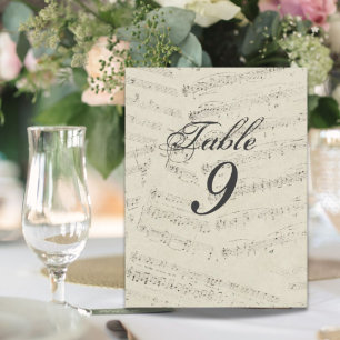 Moderne Muzieknoten Muziek Trouwtafel nummers Briefkaart