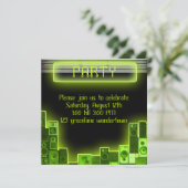 Moderne muziekpartijuitnodiging kaart (Staand voorkant)