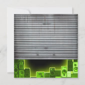 Moderne muziekpartijuitnodiging kaart (Achterkant)