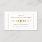 Moderne mystical Moon Phase Klant Dank u Visitekaartje (Voorkant)