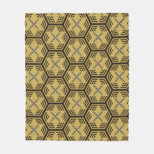 Moderne, naadloze vormgeving, gouden kleur. Geomet Fleece Deken