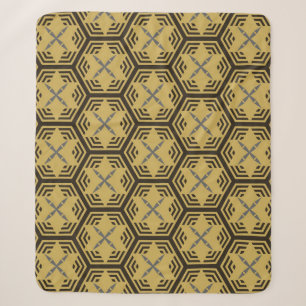 Moderne, naadloze vormgeving, gouden kleur. Geomet Sherpa Deken