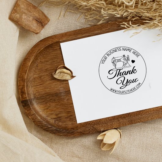 Moderne naaiwerk Hartelijk dank Rubberstempel