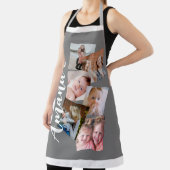 Moderne naam 6 foto collage gift schort (Insitu)