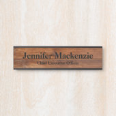 Moderne naam Bord Hout Grain Rustisch Deurteken Deurbordje (Voorkant)