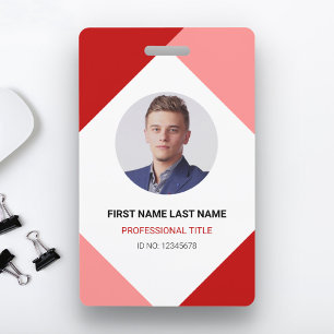 Moderne naam en foto Corporate Employee ID Kaart Badge
