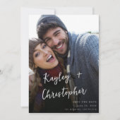 Moderne Naam Foto Verticale afbeelding Opslaan Dat Kaart (Voorkant)