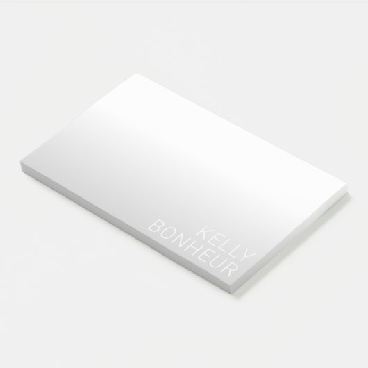 Moderne  naam | Gradiënt grijs Post-it® Notes (Schuin)