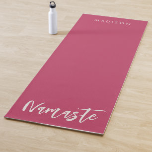 Moderne naam Hibiscus Red Cotton White Yogamat