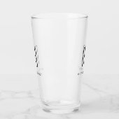 Moderne naam met monogram glas (Links)