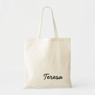 Moderne naam Minimalistische stijlvolle monogram Tote Bag
