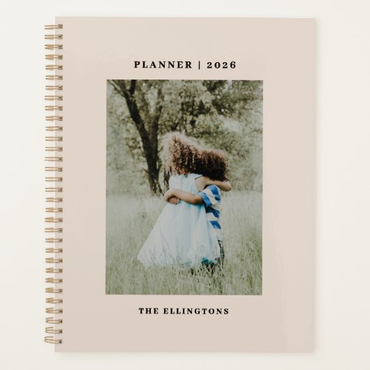 Moderne naam monogram foto planner (Voorkant)