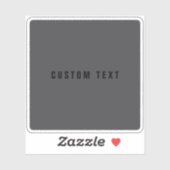 Moderne naam of andere tekst Sjabloon | Donker gri Sticker (Vel)