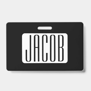Moderne Naam of bewerkbare Merknaam voor Bedrijf Badge