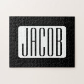 Moderne Naam of bewerkbare Merknaam voor Bedrijf Legpuzzel (Horizontaal)