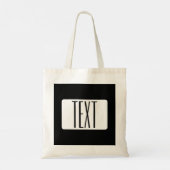 Moderne Naam of bewerkbare Merknaam voor Bedrijf Tote Bag (Achterkant)