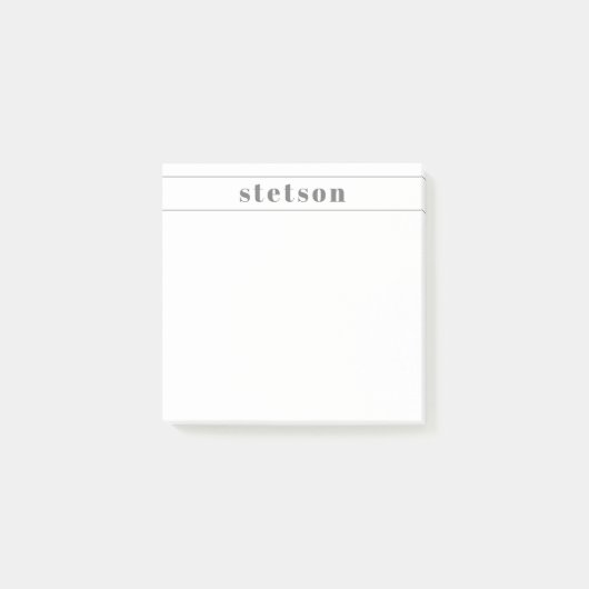 Moderne naam op maat gemaakt kantoorbenodigdheden post-it® notes (Voorkant)