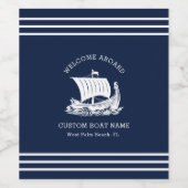 Moderne Naam van Aangepaste Boot en Scheepslogo vo Wijn Etiket (Enkel label)