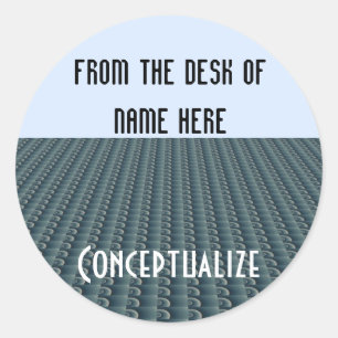 Moderne naamlabels van Kantoor Ronde Sticker